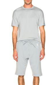 Y-3 Yohji Yamamoto Classic Crew Tee In Blue,gray