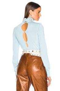 Jacquemus Baya Knit Top In Blue