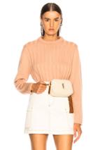 Chloe Iconic Cashmere Crewneck Sweater In Neutrals,pink