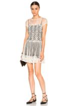 Red Valentino Lace Mini Dress In Neutrals