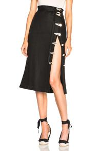 Altuzarra Hiroki Lightweight Linen Skirt In Black