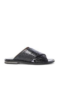 Givenchy Crisscross Glitter Sandal In Metallics,black