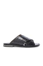 Givenchy Crisscross Glitter Sandal In Metallics,black