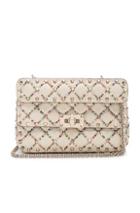 Valentino Spike It Small Shoulder Bag In White