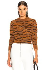 Stella Mccartney Tiger Print Sweater In Animal Print,orange