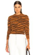 Stella Mccartney Tiger Print Sweater In Animal Print,orange
