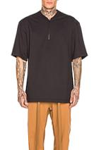 Fear Of God Half Zip Tee In Black