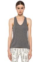 T By Alexander Wang Classic Tank With Pocket In Gray