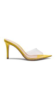 Gianvito Rossi Plexi Camoscio Mules In Yellow