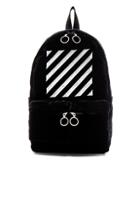 Off-white Velvet Diagonals Backpack In Black,stripes