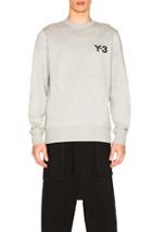 Y-3 Yohji Yamamoto Classic Crew Sweater In Gray