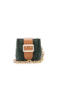 Burberry Prorsum Small Suede Belt Bag In Green