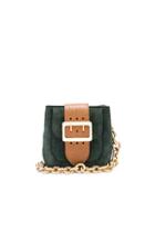 Burberry Prorsum Small Suede Belt Bag In Green