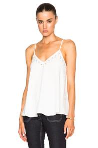 Derek Lam 10 Crosby Grommet Cami Top In White