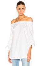 Tibi Off The Shoulder Tunic In White