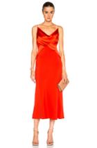Dion Lee Silk Satin Bias Weave Dress In Red