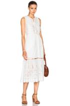 Sea Floral Eyelet Maxi Dress In White
