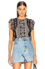 Sea Keely Ruffle Tank In Black,floral