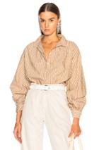 Nili Lotan Claira Top In Neutrals,stripes,white