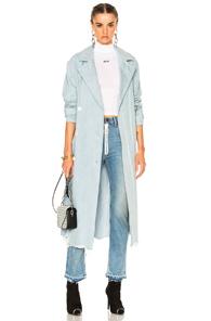 Alexander Wang Oversized Trench Coat In Blue
