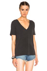 R13 Low V Tee In Black