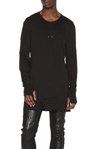 11 By Boris Bidjan Saberi Open Seam Grommet Tee In Black
