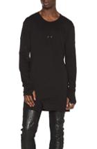 11 By Boris Bidjan Saberi Open Seam Grommet Tee In Black