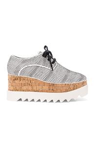 Stella Mccartney Platform Shoes In White,checkered & Plaid