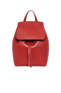 Mansur Gavriel Saffiano Mini Backpack In Red