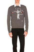 Valentino Printed Sweater In Gray