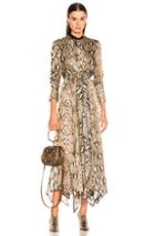 Petar Petrov Delhi Dress In Animal Print,brown,neutral