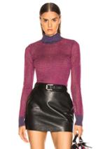 Rag & Bone Raina Turtleneck In Purple,metallic,stripes