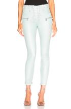 Unravel Leather Lace Up Skinny In Blue