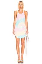 Frankie B Shea Tank Dress In Blue,pink,ombre & Tie Dye,yellow