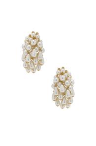 Lele Sadoughi Pearl Cluster Earrings In Metallics