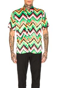 Sss World Corp Hawaiian Shirt In Abstract,green