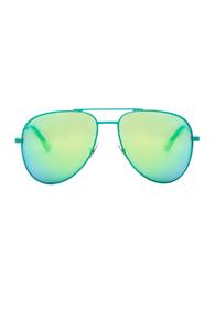 Saint Laurent Classic 11 Aviators In Green