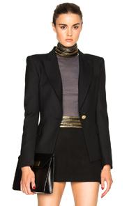 Pierre Balmain Single Button Blazer In Black