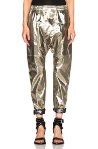 Isabel Marant Niall Metallic Silk Trousers In Metallics