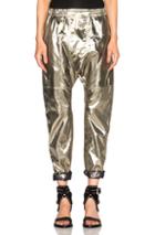 Isabel Marant Niall Metallic Silk Trousers In Metallics