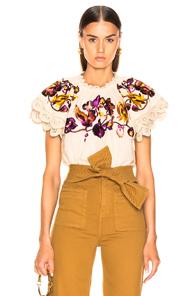 Ulla Johnson Rumi Top In Floral,neutral