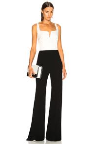 Galvan Eclipse Jumpsuit In Black,white