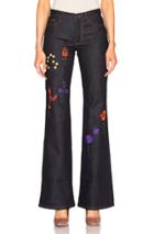 Fendi Embroidered Jeans In Blue
