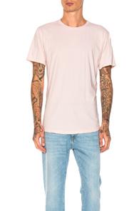 John Elliott Classic Curve Tee In Pink