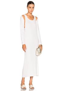 Ryan Roche Cashmere Dress In White