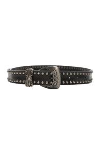 Alberta Ferretti Studded Western Belt In Black