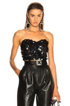 Attico Chantal Sequin Bustier In Black