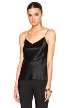 Calvin Klein Collection Fanny Satin Silk Charmeuse Camisole In Black