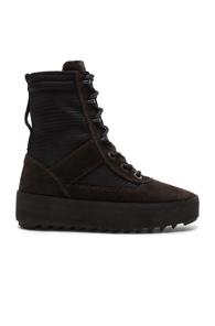 Yeezy Season 3 Suede Military Boots In Black