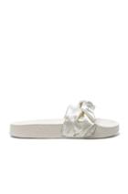 Fenty By Puma Bow Satin Slide Sandals In White